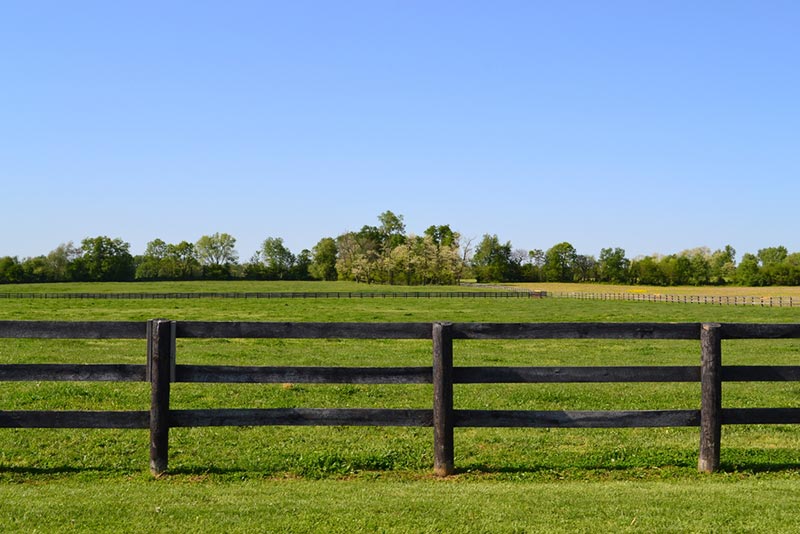 Wooden barn fence.