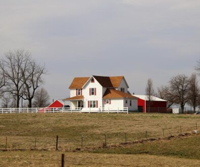 A farm house in rural Kansas